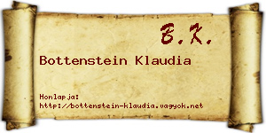 Bottenstein Klaudia névjegykártya